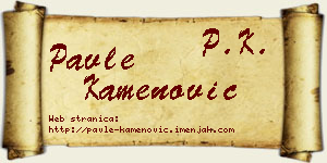 Pavle Kamenović vizit kartica